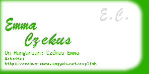 emma czekus business card